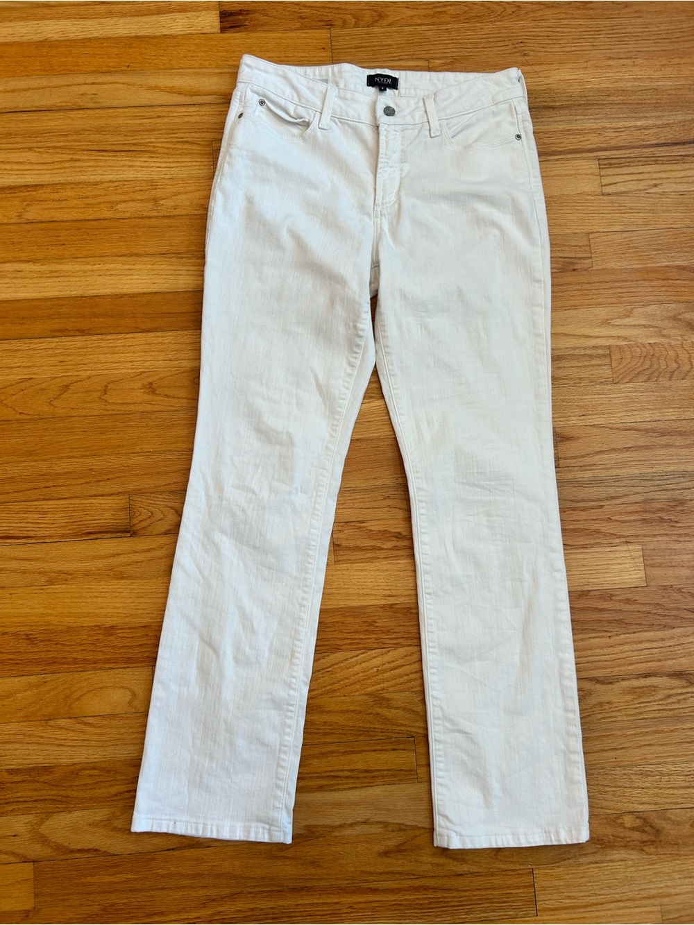 NYDJ White Straight Jeans